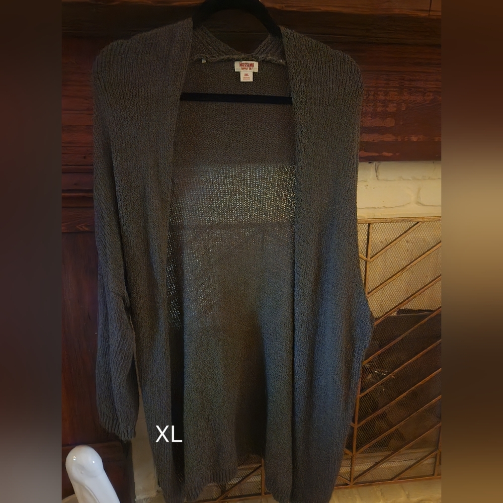 Olive Open-Front Cardigan